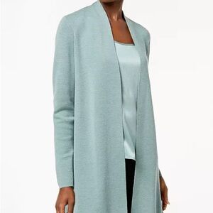 Eileen Fisher Ultrafine Merino Wool Open-Front Cardigan Size XS